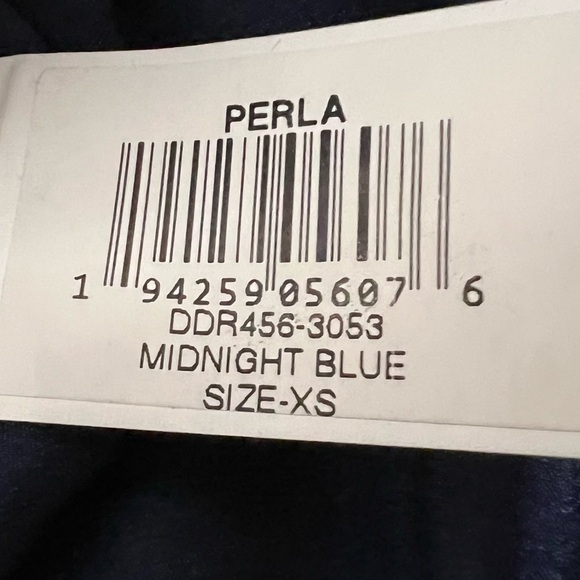 DRESS THE POPULATION Perla Midnight Blue Midi Strapless Sheath Dress Size XS - Picture 13 of 15